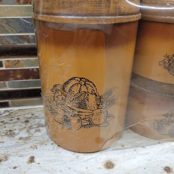 Vintage Woodbury Canister Set Cheinco 689 NOS In Package - Picture 2 of 2